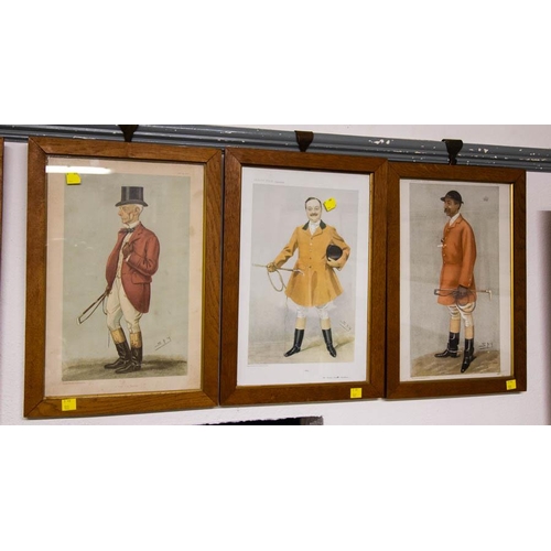 2 - 7 SPY HUNTSMAN PRINTS 
IN OAK FRAMES 29W X 41.5H CM