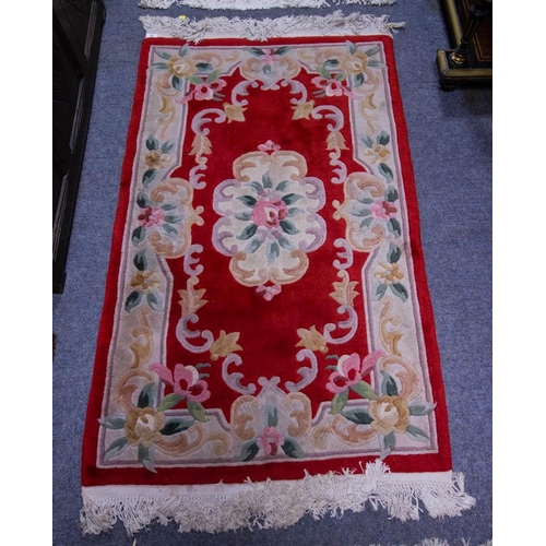 227 - 3 CHINESE WOOL MATS 160 X 96 CM