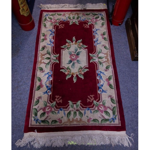 227 - 3 CHINESE WOOL MATS 160 X 96 CM