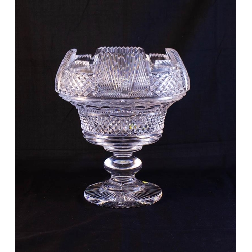 238 - WATERFORD CRYSTAL CUT GLASS FOOTED BOWL 25H CM