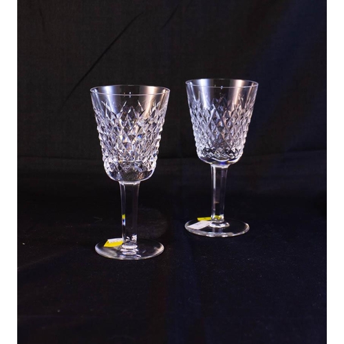 248 - 6 WATERFORD CRYSTAL ALANA WHITE WINE GLASSES