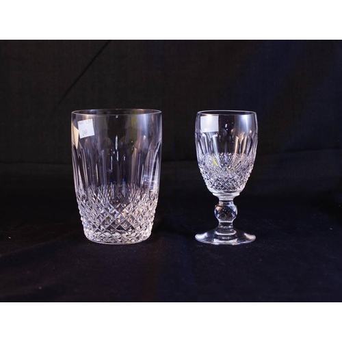 249 - 5 WATERFORD CRYSTAL COLLEEN TUMBLERS + 1 SHERRY