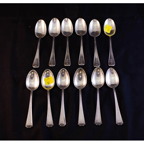 253 - 6 + 6 STERLING SILVER TEA SPOONS 276G