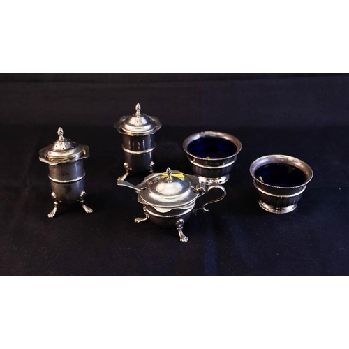 262 - 5 PIECE SILVER CRUET