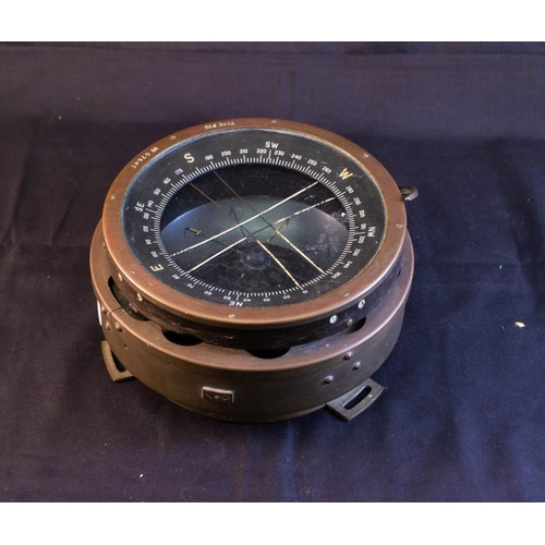 271 - BRASS  CASE SHIPS COMPASS