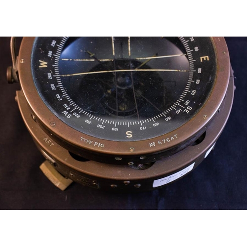 271 - BRASS  CASE SHIPS COMPASS