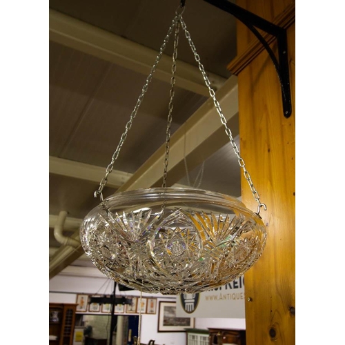 291 - WATERFORD CRYSTAL CUT GLASS CENTRE LIGHT
35CM W, 18CM H