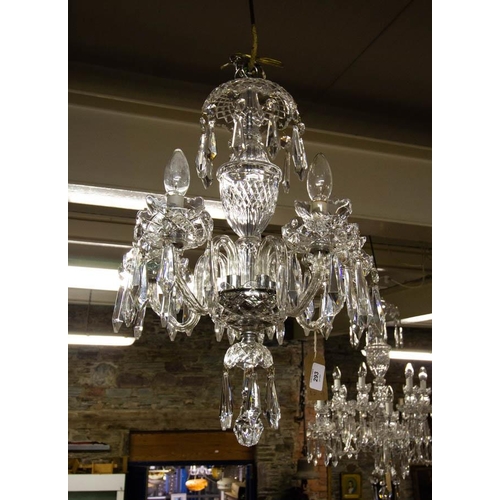 293 - WATERFORD CRYSTAL A5 5 BRANCH CHANDELIER 41W X 58H CM