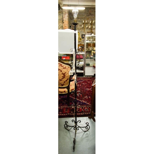 375 - PAIR OF MID CENTURY METAL STANDARD LAMPS