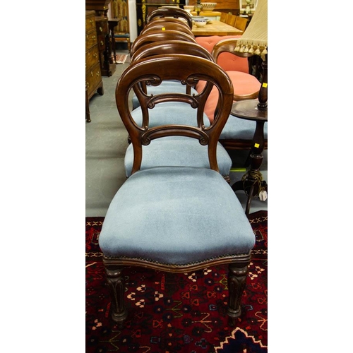 381 - 5 + 1 VICTORIAN MAHOGANY DINING CHAIRS