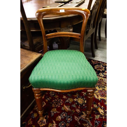 417 - PAIR OF VICTORIAN MAHOGANY DINING CHAIRS