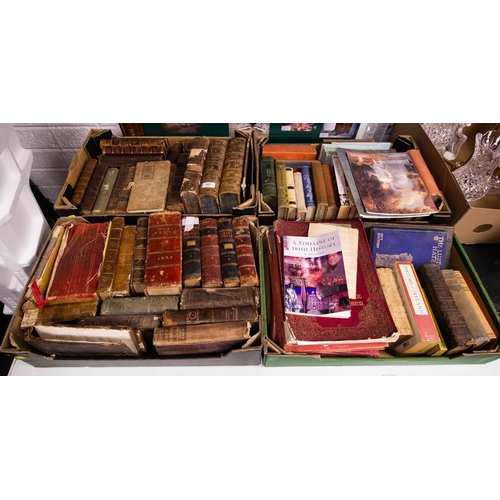 423 - 4 BOXES OF ANTIQUE BOOKS