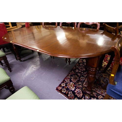 430 - VICTORIAN MAHOGANY DINING TABLE 203L X 120W CM