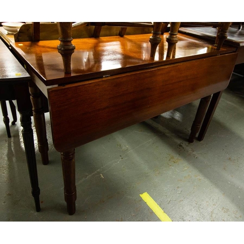 502 - MAHOGANY DROP LEAF TABLE 52 X 122CM