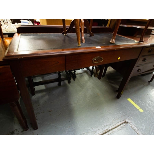 503 - LEATHER TOP WRITING TABLE WITH DRAWER 120W X 54D X 89H CM