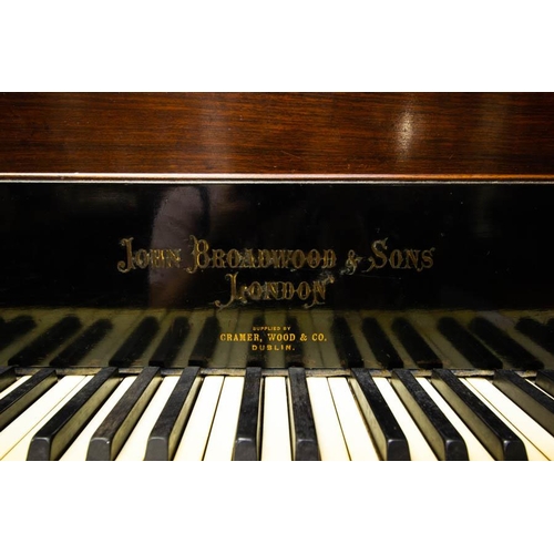 536 - ROSEWOOD GRAND PIANO JOHN BROADWOOD AF. 146 X 170CM LONG