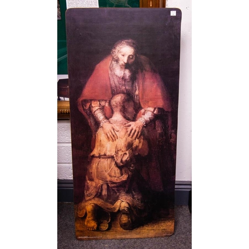 66 - WOODEN HOUSE BLESSING PANEL 82 X 77CM