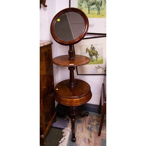 99 - VICTORIAN MAHOGANY SHAVING STAND. 148 CM HIGH