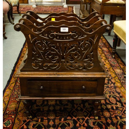 329 - VICTORIAN MAHOGANY CANTERBURY