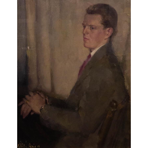 118 - HENRY ROBERTSON CRAIG RHA 1916 - 1984
 PORTRAIT OF A MAN. 
58 X 42CM 
SIGNED