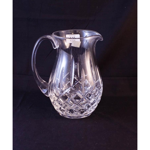 145 - WATERFORD CRYSTAL LISMORE JUG WITH BOX 22H CM