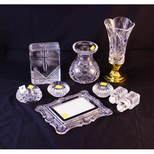 152 - MISC WATERFORD CRYSTAL ODD ENGRAVED PIECES