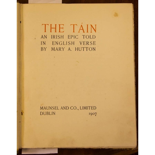 153 - THE TAIN, + LOT OF ART BOOKS + BOOKS OF IRISH INTEREST