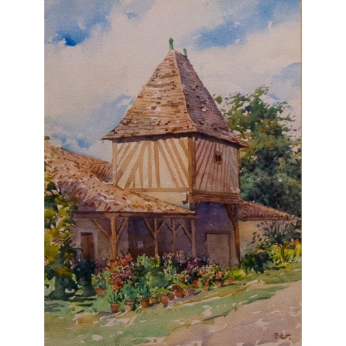 171 - Brett McEntagart.
 Pigeonnier, Dordogne 
Watercolour 40 X 30CM
 Signed BRETT