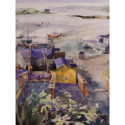 176 - Rosita Manahan (b.1935) 
HARBOUR VIEW. 
WATERCOLOUR . 45 X 34CM 
SIGNED