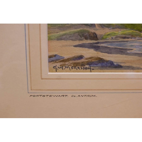 179 - G. W. MORRISON. 
PORTSTEWART.  
WATERCOLOUR. 
15 X 28CM . SIGNED.