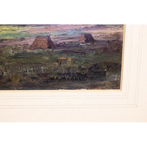 180 - William Keown McCaughan . 
MOUNTAIN SCENE. 
OIL ON BOARD. 18 X 32CM . 
SIGNED