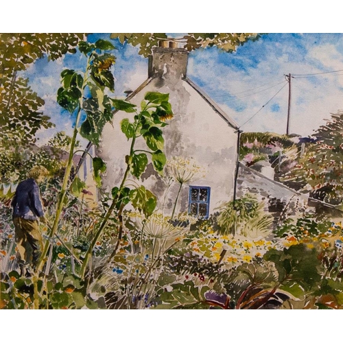 188 - COTTAGE GARDEN. WATERCOLOUR. SIGNED MAURICE '79. 40 X 50CM