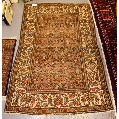 200 - ANTIQUE TERRACOTTA RUG 190 X 128W CM