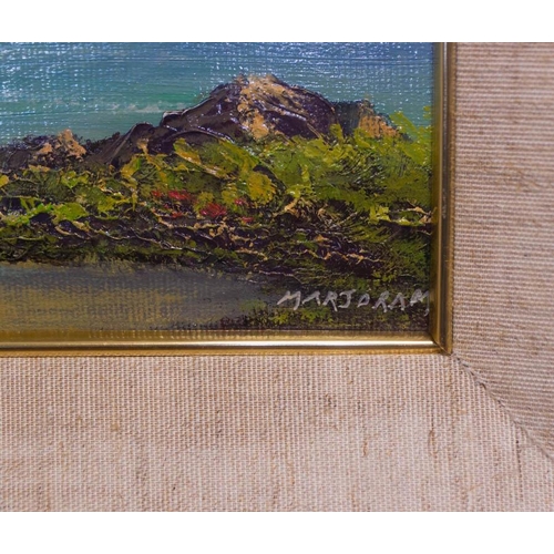 31 - JERRY MARJORAM. 
NEAR ACHILL. 
OIL ON BOARD 
18CM x 25cm
signed