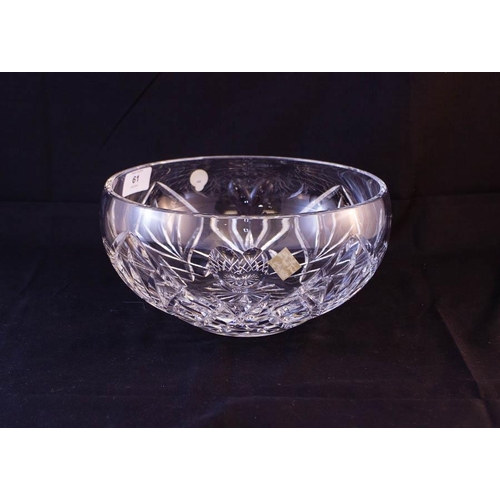 61 - WATERFORD CRYSTAL MILLENIUM LOVE BOWL 23W X 12H CM