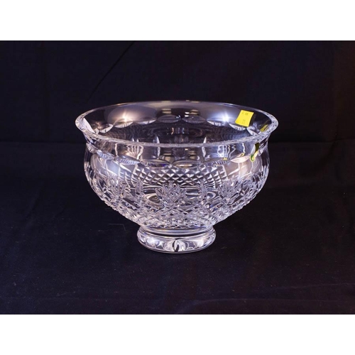 62 - WATERFORD CRYSTAL MASTERCUTTER KILLARNEY FOOTED BOWL WITH BOX 20W X 13H CM