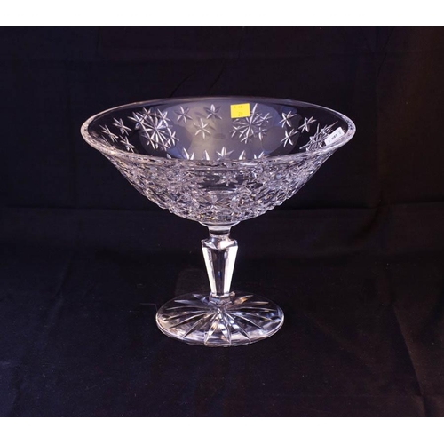 66 - WATERFORD CRYSTAL FOOTED CENTRE DISH 27W X 20H CM