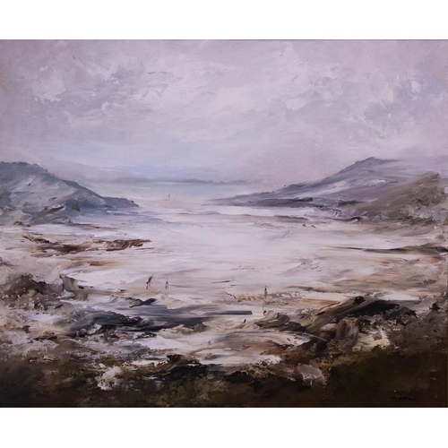 70 - MARY BREACH. 
WINDY DAY, MALAHIDE. 
OIL ON BOARD. 50 X 60CM
 SIGNED