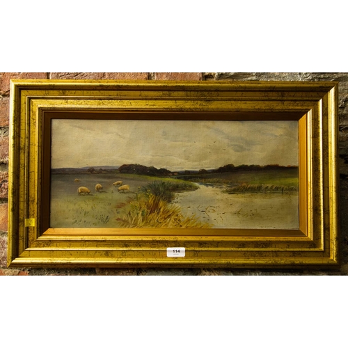 114 - 2 OIL PAINTINGS IN GILT FRAMES