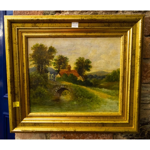 114 - 2 OIL PAINTINGS IN GILT FRAMES