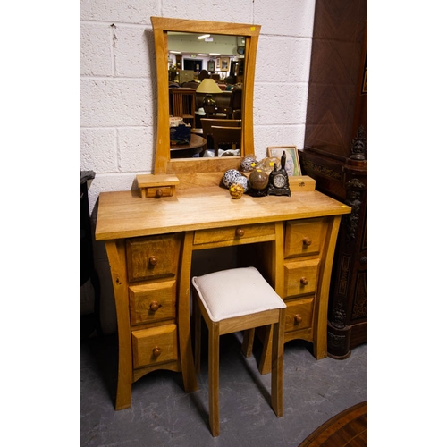 453 - MODERN DRESSING TABLE + STOOL 108W CM