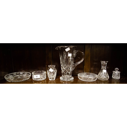 88 - WATERFORD CRYSTAL ASHTRAY + MISC GLASS