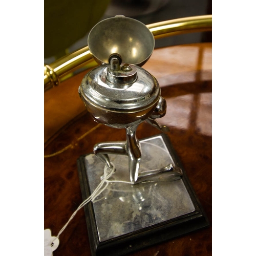 183 - ART DECO GLOBE FIGURE LIGHTER