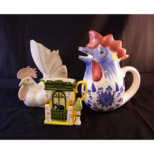 100 - 2 HEN JUGS + 3 NOVELTY JUGS