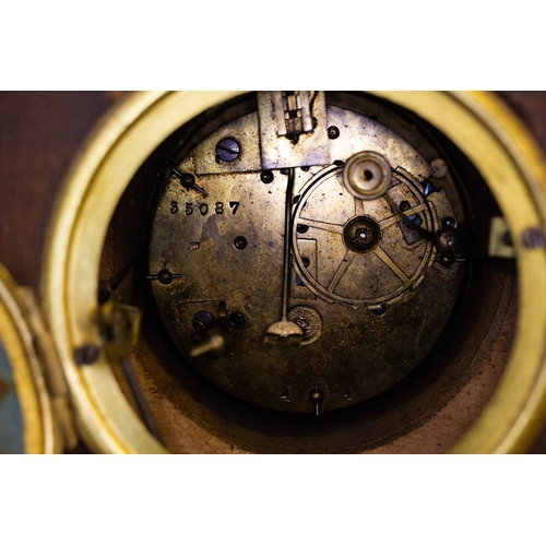 140 - ART NOUVEAU INLAID CLOCK