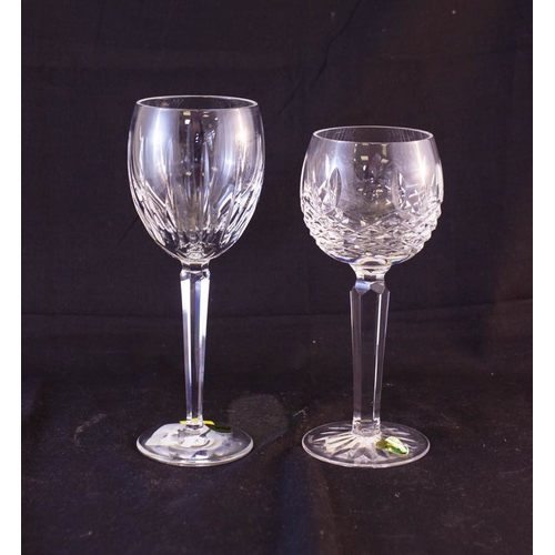 193A - 2 WATERFORD CRYSTAL BLACKROCK WINE GLASSES + 2 KENMARE HOCK GLASSES (WRONG BOX)