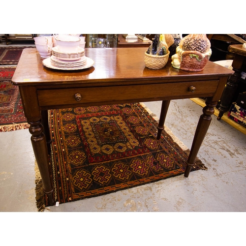 214 - VICTORIAN MAHOGANY CENTRE/WRITING TABLE WITH 1 DRAWER