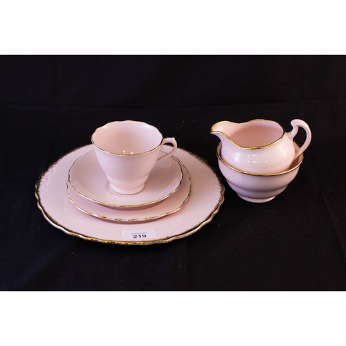 219 - 21 PIECE PINK VOGUE TEA SET