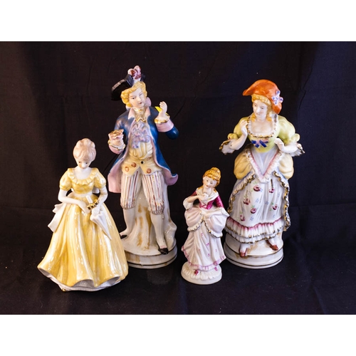 235 - COLLECTION OF AYNSLEY, BELLEEK + 4 FIGURES