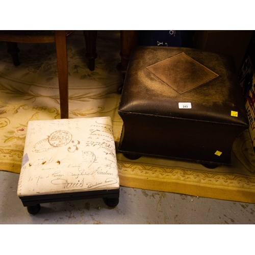 243 - 2 VINTAGE FOOT STOOLS